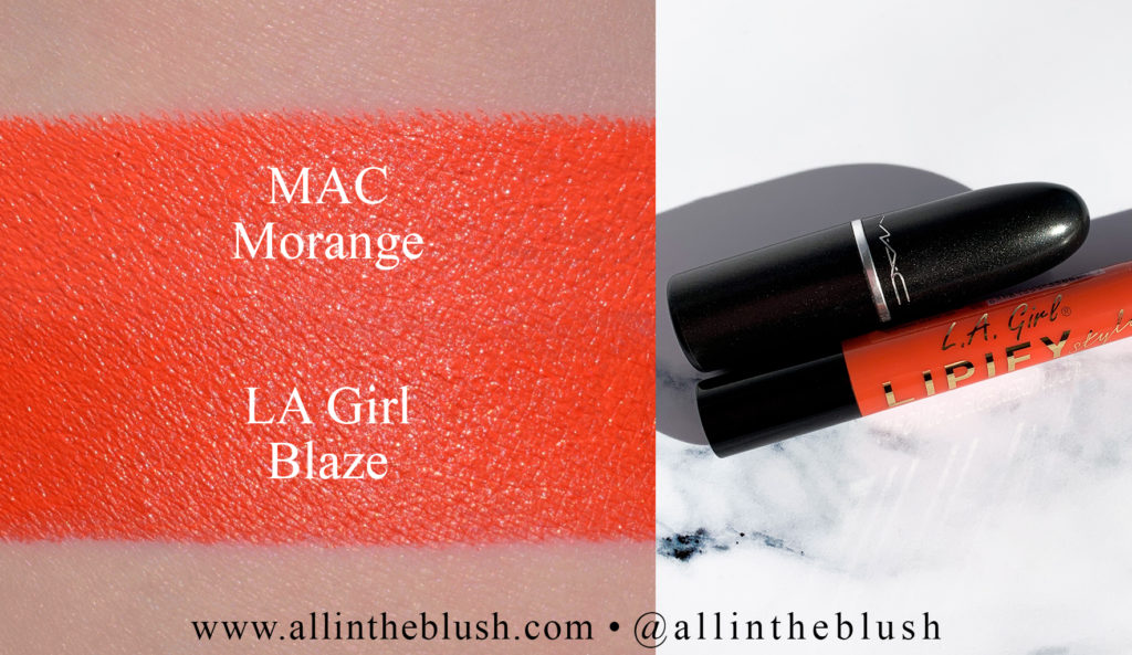 MAC Morange Lipstick Dupes