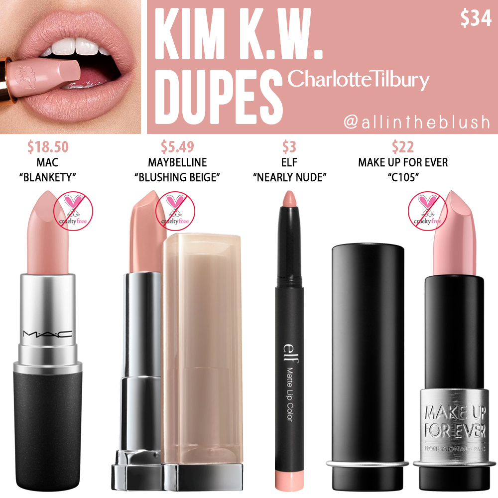 The Dupes 1. MAC Lipstick “Blankety” ($18.50) Buy at AMAZON, NORDSTROM or U...