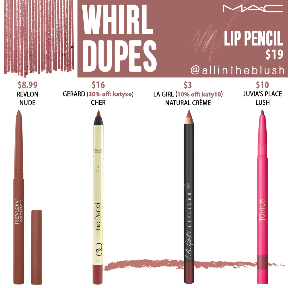 MAC Whirl Lip Pencil Dupes