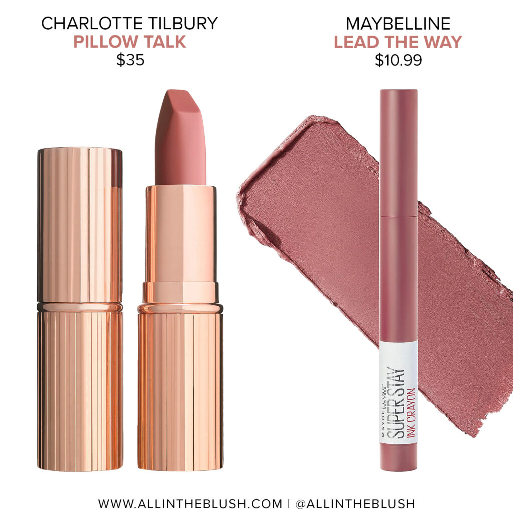 Charlotte Tilbury Pillow Talk Lipstick Dupes