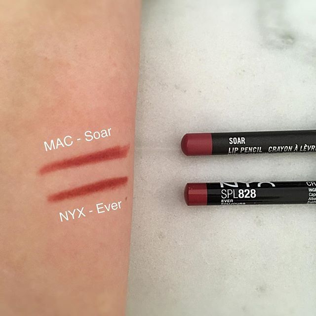 nyx dupes for mac bare lip liners