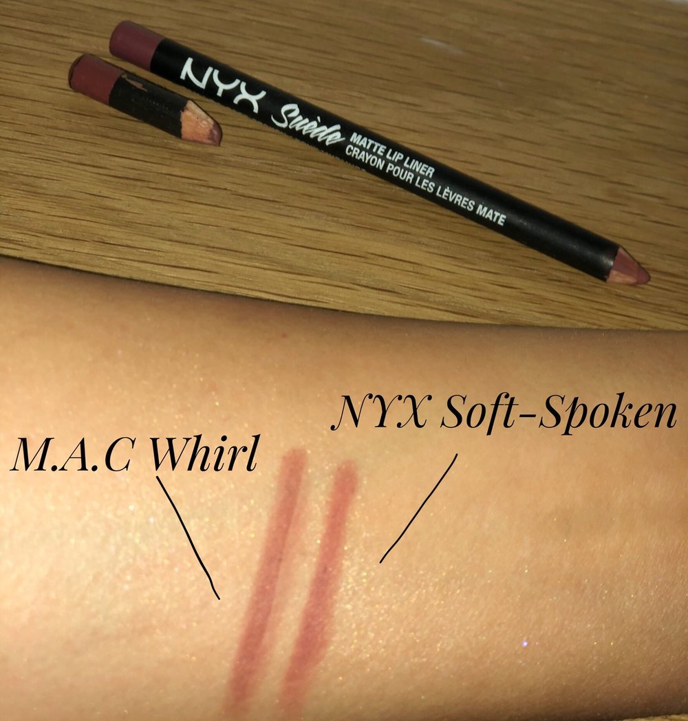 Nyx soft spoken lip liner swatch