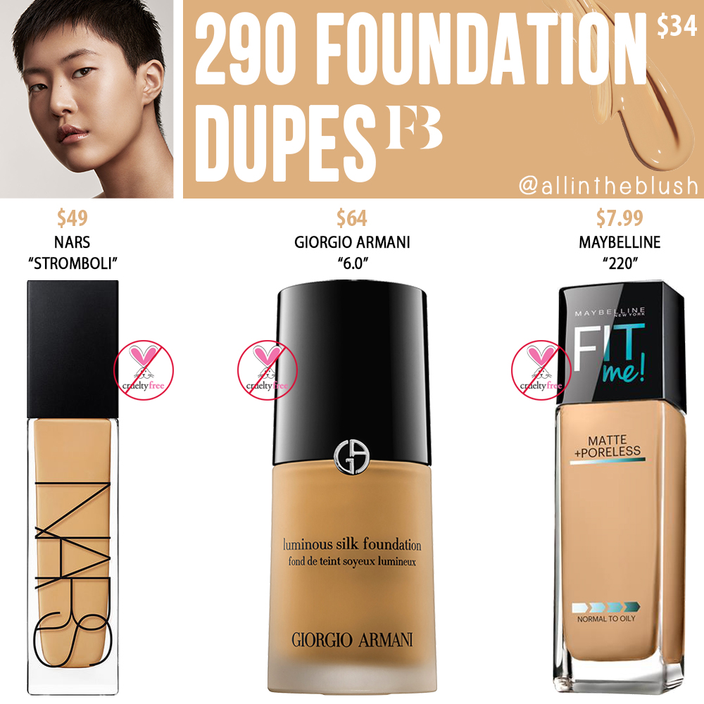 Fenty Beauty 290 Pro Filt’r Soft Matte Longwear Foundation Dupes