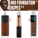 Fenty Beauty 490 Pro Filt'r Soft Matte Longwear Foundation Dupes