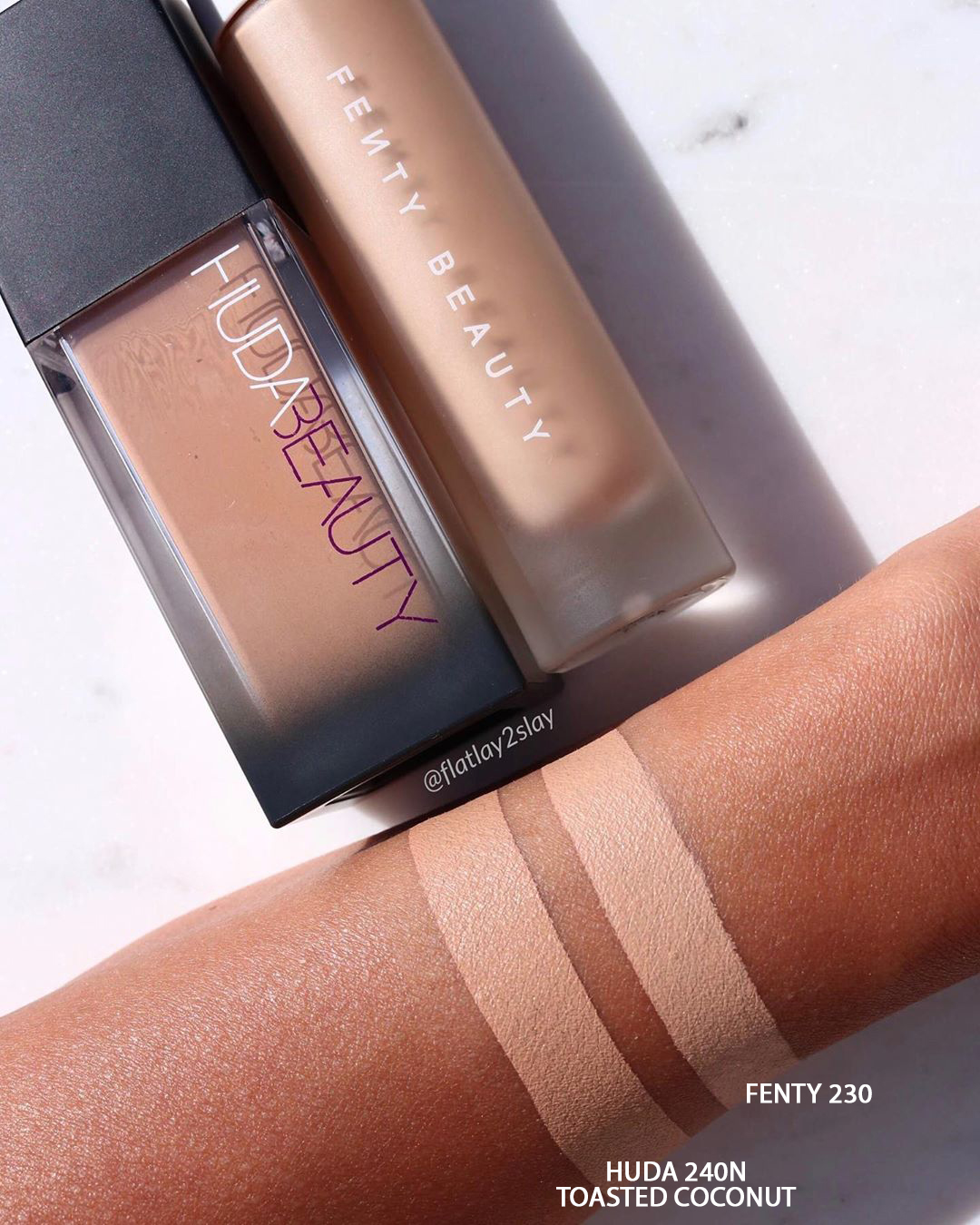 Fenty beauty pro filter foundations 230 and 240 review, swatch and