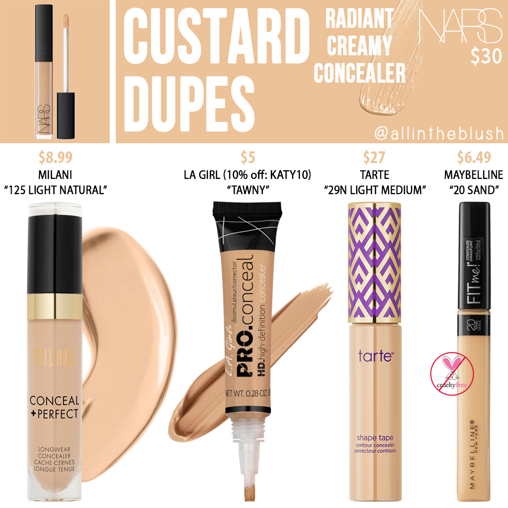 NARS Custard Radiant Creamy Concealer Dupes - All In Blush