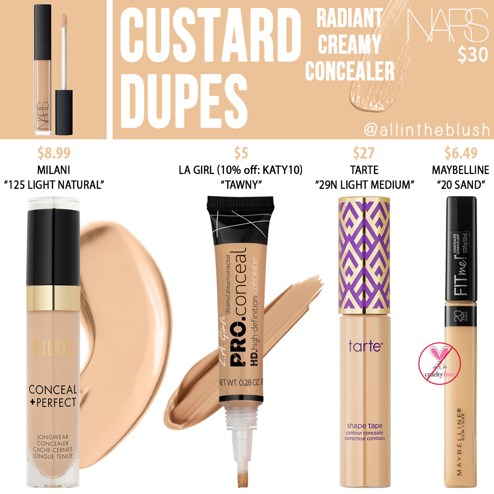 NARS Custard Radiant Creamy Concealer Dupes