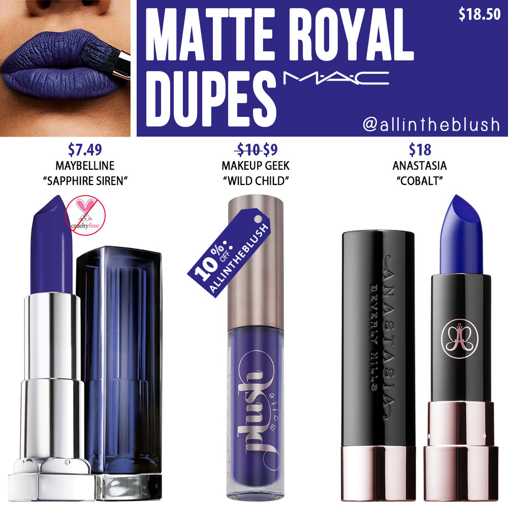 MAC Matte Royal Lipstick Dupes