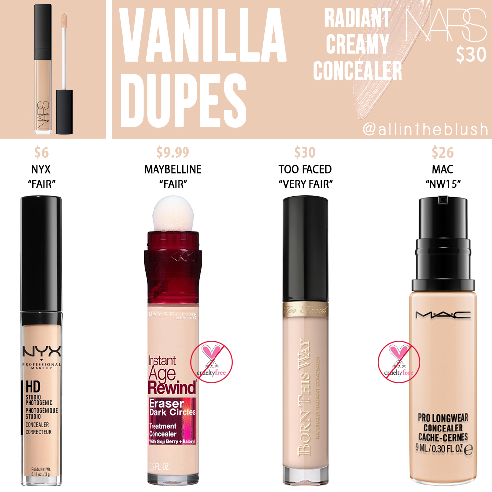 NARS Vanilla Radiant Creamy Concealer Dupes