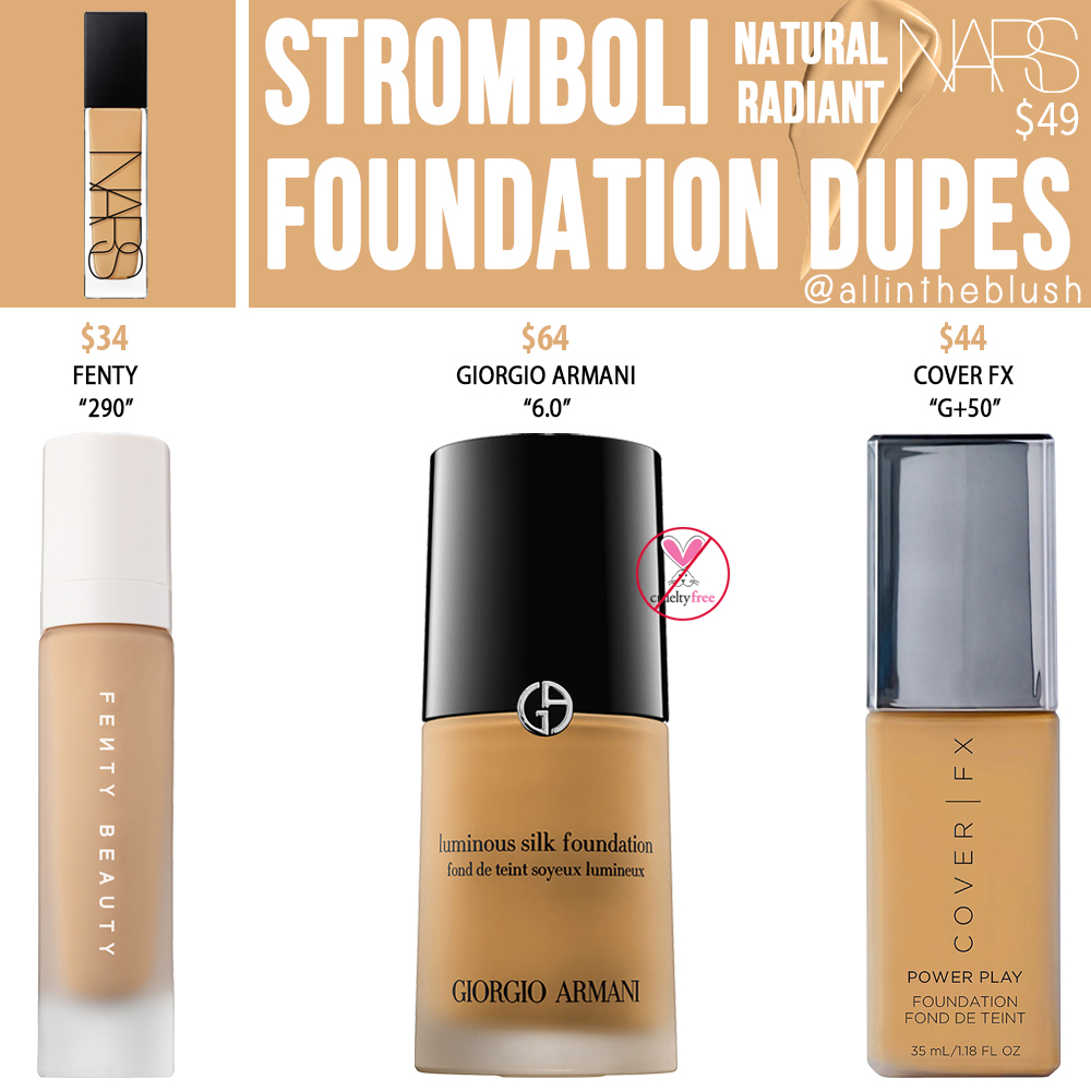 NARS Stromboli Natural Radiant Foundation Dupes