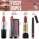 Jaclyn Cosmetics Fussy Lipstick Dupes