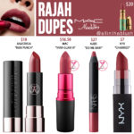 MAC Rajah Lipstick Dupes [Disney Aladdin Collection]