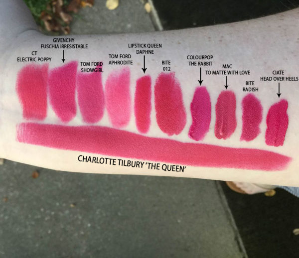 Charlotte Tilbury The Queen Matte Revolution Lipstick Dupes All In