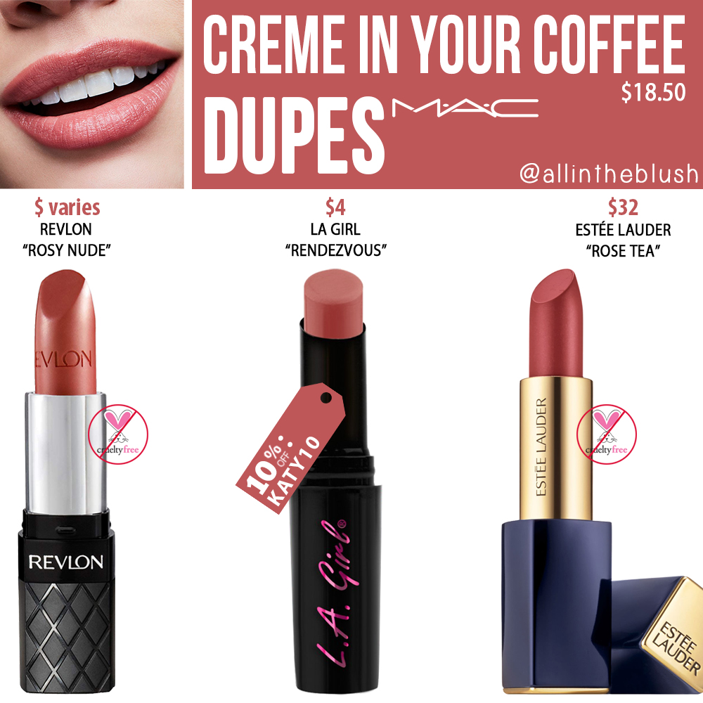 Mac Creme In Your Coffee Lipstick Dupes All In The Blush