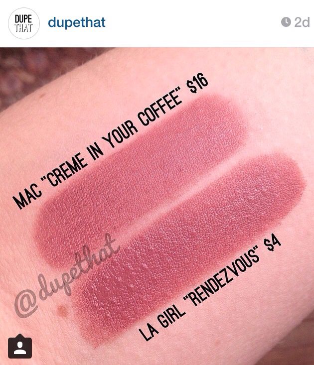 MAC Creme In Your Coffee Lipstick Dupes