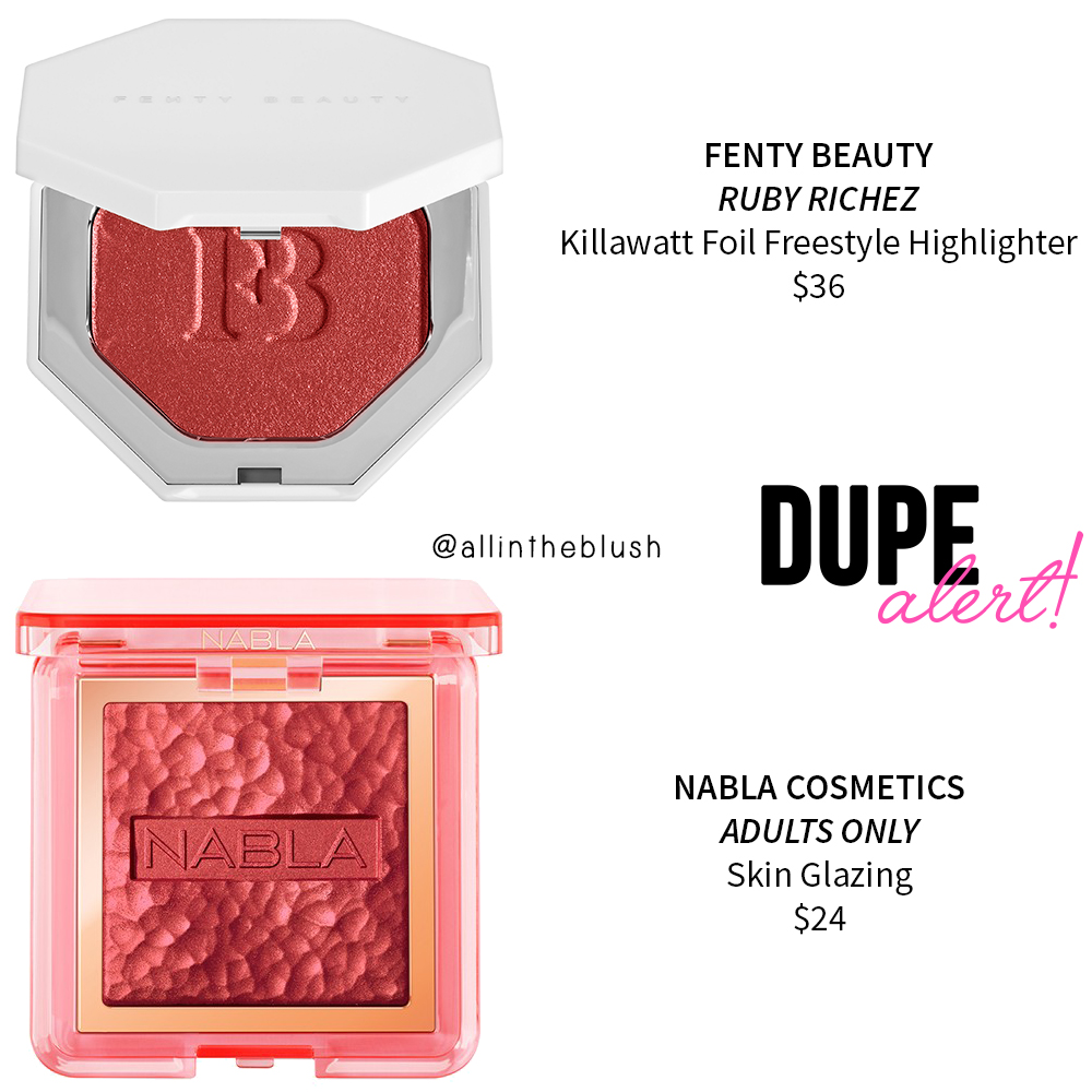 Fenty Beauty Ruby Richez Killawatt Foil Freestyle Highlighter Dupes