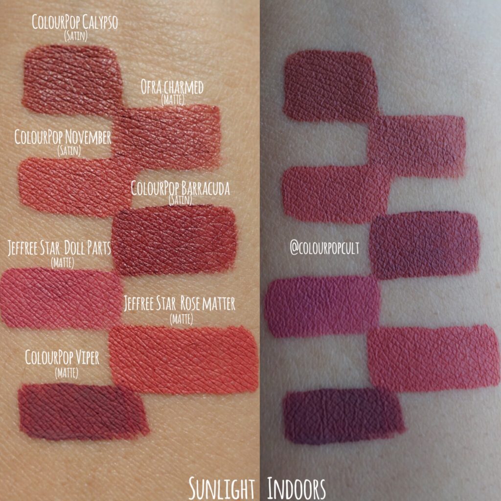 Lime Crime Sasha Velvetine Liquid Lipstick Dupes