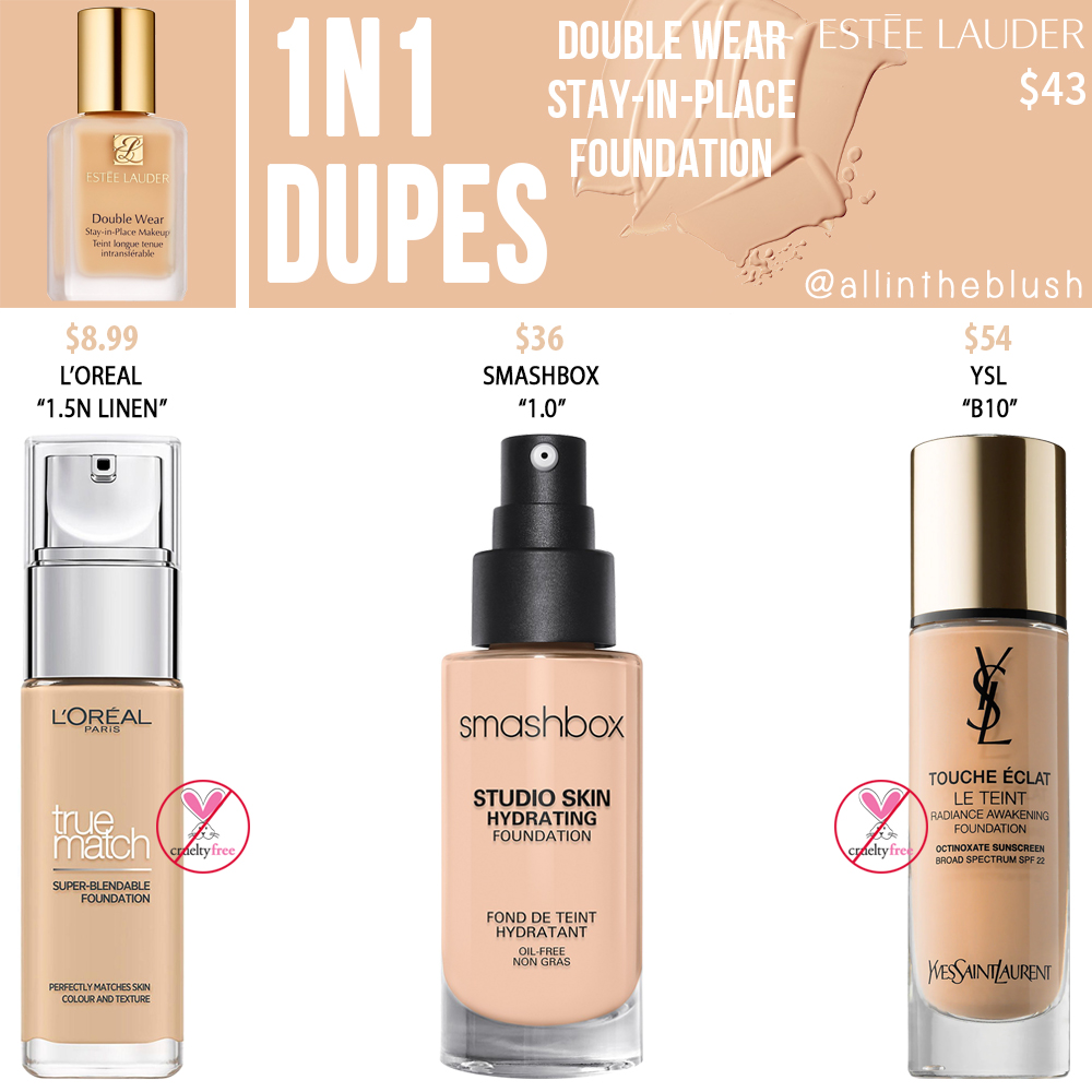 Estee Lauder 1N1 Double Wear Stay-in-Place Foundation Dupes