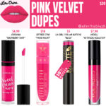 Lime Crime Pink Velvet Velvetine Liquid Lipstick Dupes