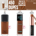 Fenty Beauty 450 Pro Filt'r Soft Matte Longwear Foundation Dupes