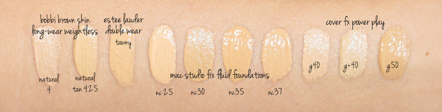 Foundation Shade Guide - MAC NC25-NC30 to NC35-NC40 Shade Match