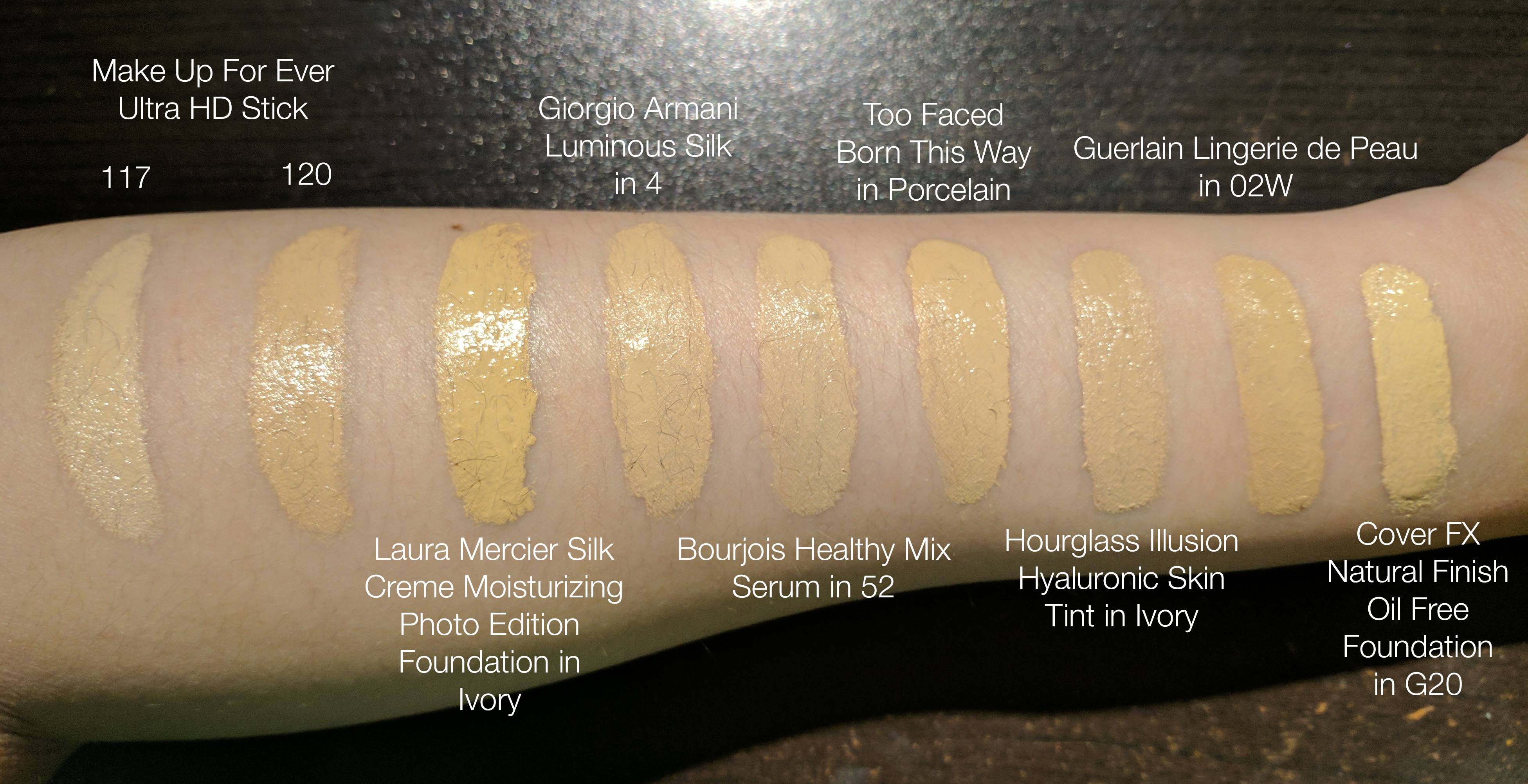 giorgio armani beauty luminous silk foundation swatches