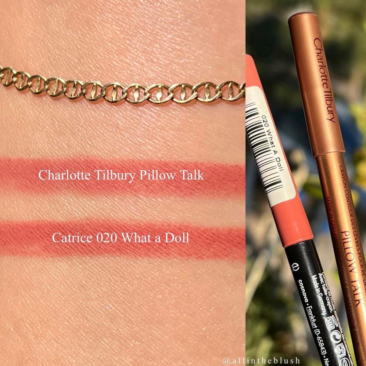 Charlotte Tilbury Pillow Talk Lip Cheat Lip Liner Dupes All In The Blush