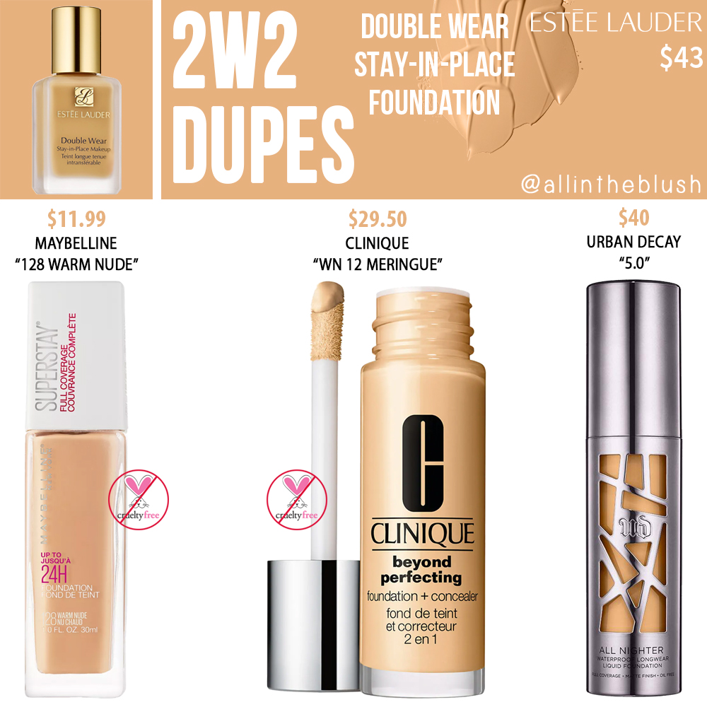 Estee Lauder 2W2 Double Wear Stay-in-Place Foundation Dupes