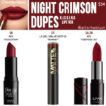 Charlotte Tilbury Night Crimson K.I.S.S.I.N.G Lipstick Dupes