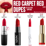 Charlotte Tilbury Red Carpet Red K.I.S.S.I.N.G Lipstick Dupes