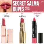 Charlotte Tilbury Secret Salma Hot Lips Lipstick Dupes