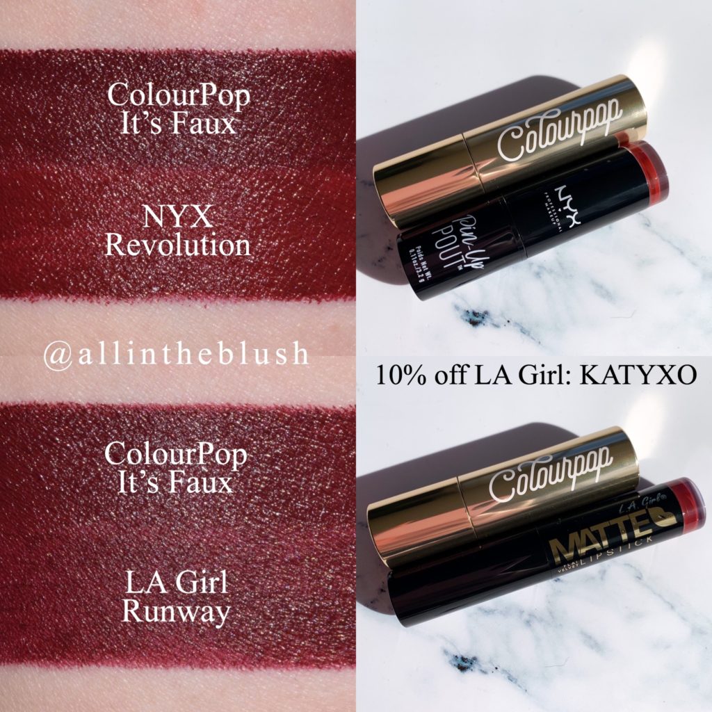 Charlotte Tilbury Night Crimson K.I.S.S.I.N.G Lipstick Dupes