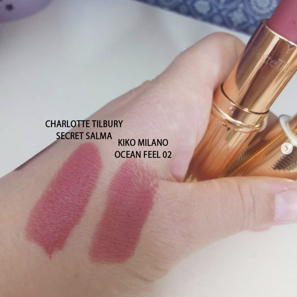 Charlotte Tilbury Secret Salma Hot Lips Lipstick Dupes