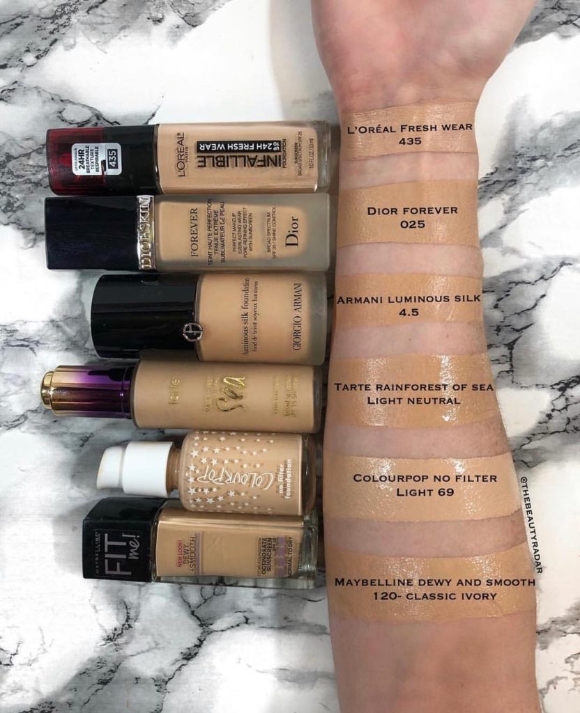 Maybelline 120 Classic Ivory FIT ME! Matte + Poreless Foundation Dupes