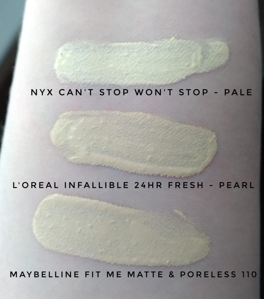 Maybelline 110 Porcelain FIT ME! Matte + Poreless Foundation Dupes