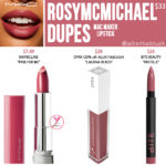 MAC Rosy McMichael Lipstick Dupes