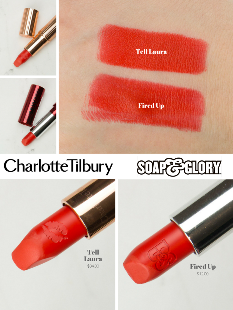 Charlotte Tilbury Tell Laura Hot Lips Lipstick Dupes
