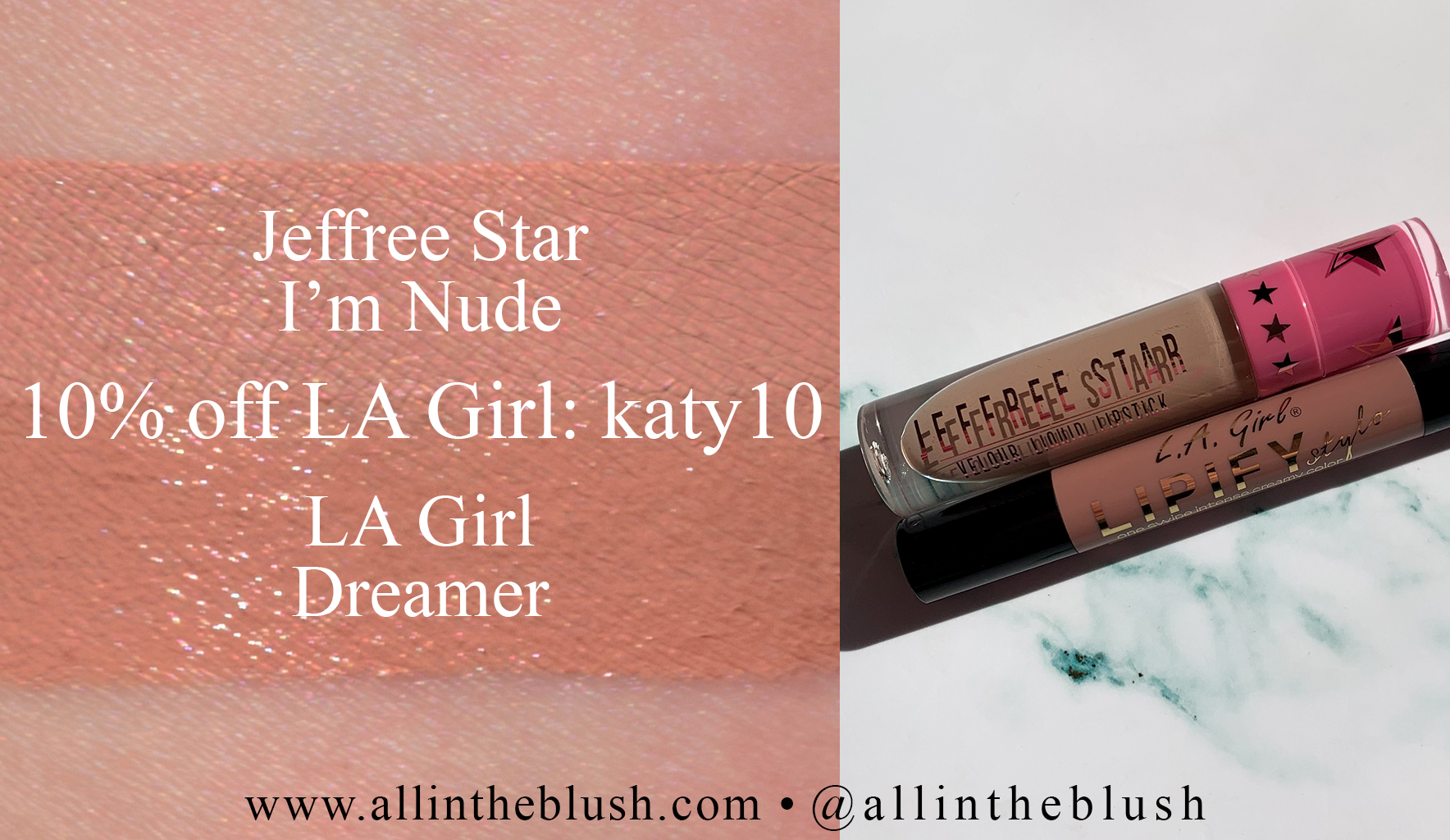 Jeffree Star I'm Nude Velour Liquid Lipstick Dupes.