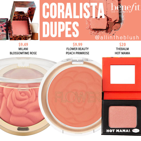 Benefit Coralista Powder Blush Dupes All In The Blush