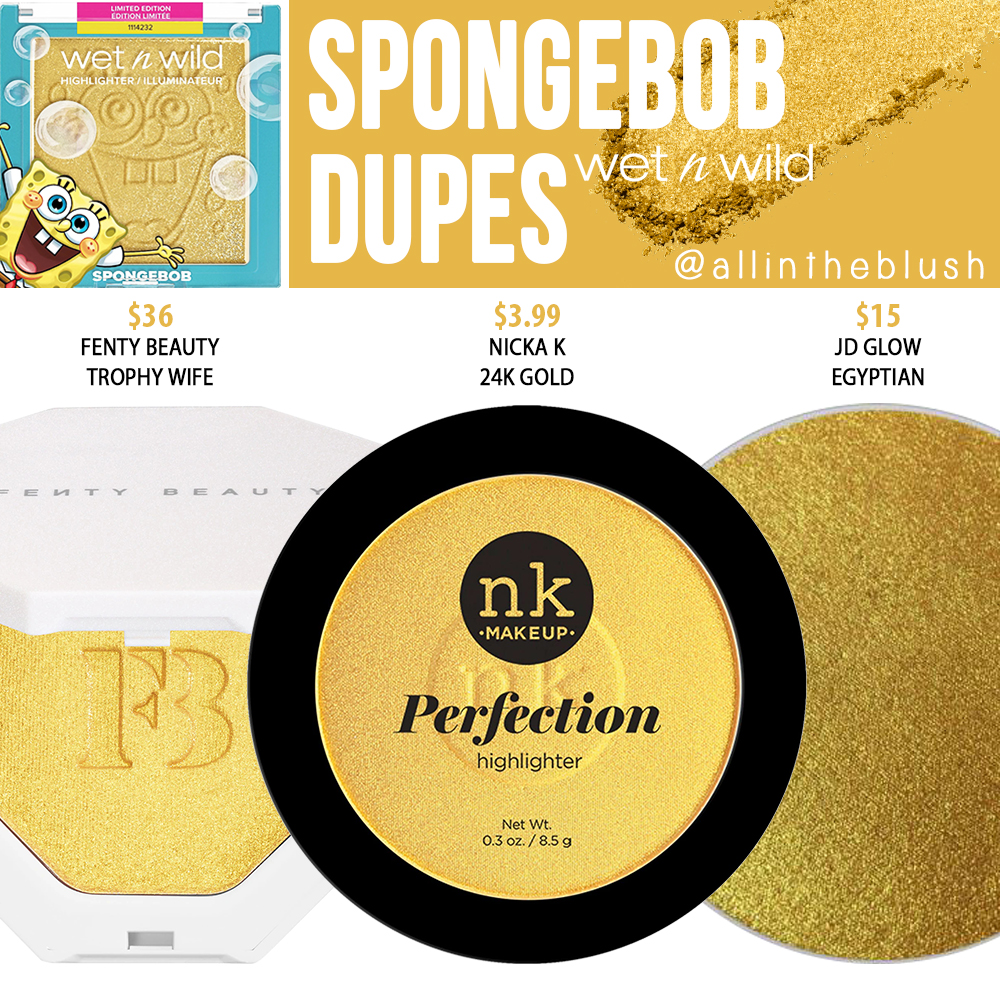 Wet N Wild Spongebob Highlighter Dupes