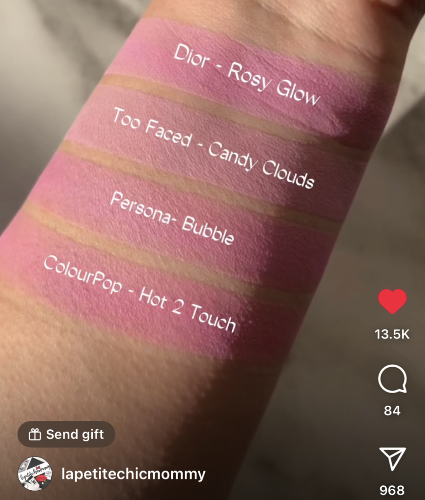 Dior 001 Pink Backstage Rosy Glow Blush Dupes