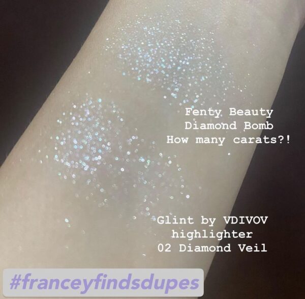 Fenty Beauty How Many Carats?! Diamond Bomb AllOver Diamond Veil Dupes » All In The Blush
