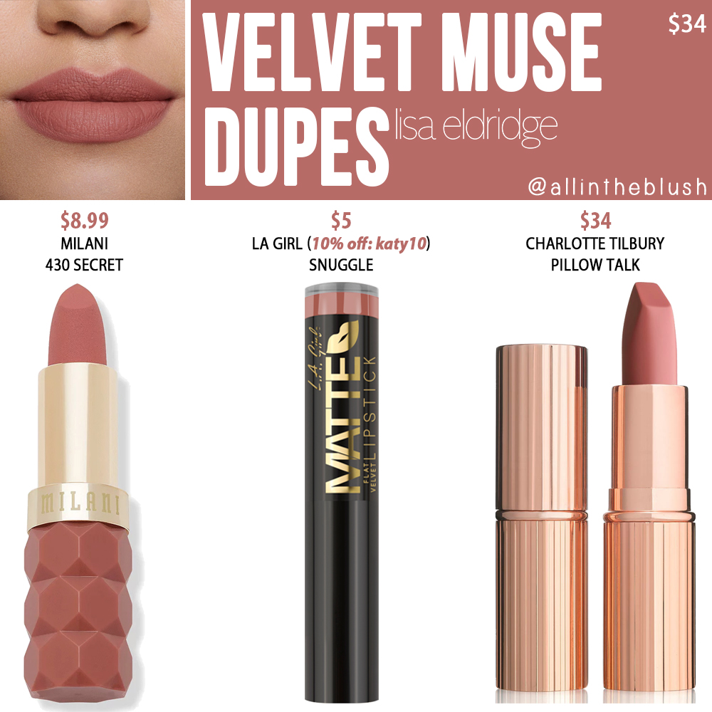 Lisa Eldridge Velvet Muse Lipstick Dupes