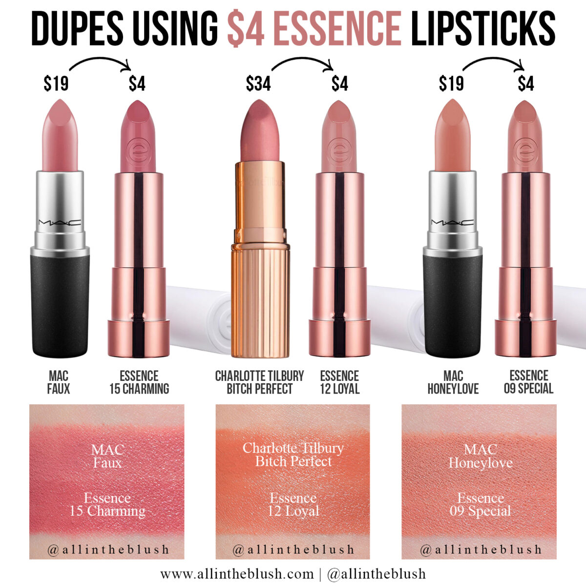 $4 Essence Dupes for MAC & Charlotte Tilbury