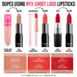 Dupes using the NYX Shout Loud Lipsticks