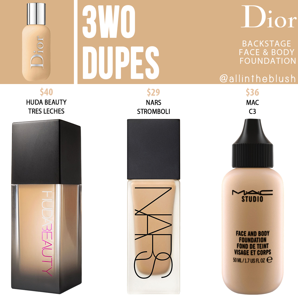 Dior 3WO Backstage Face & Body Foundation Dupes