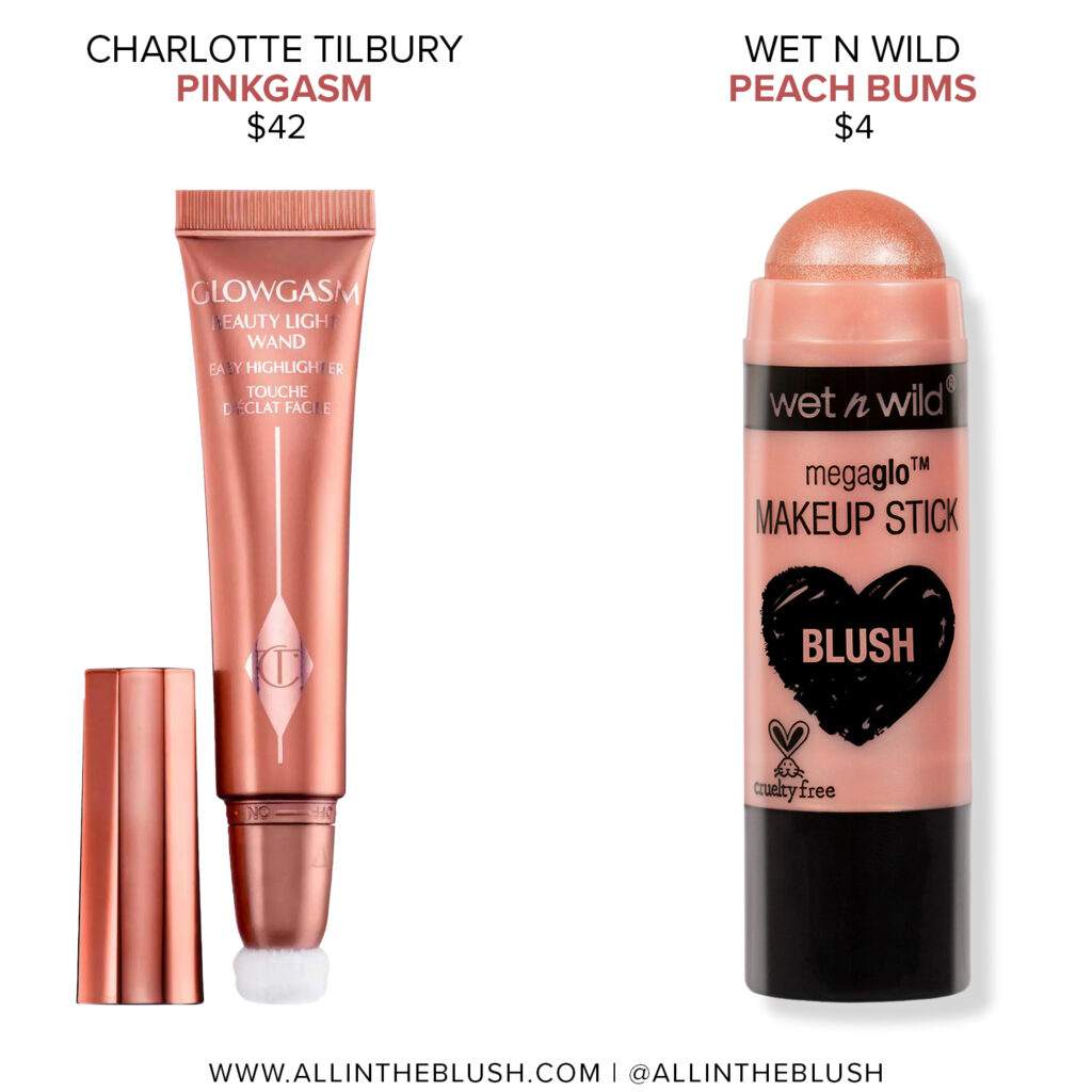 Charlotte Tilbury Pinkgasm Beauty Highlighter Wand Dupes