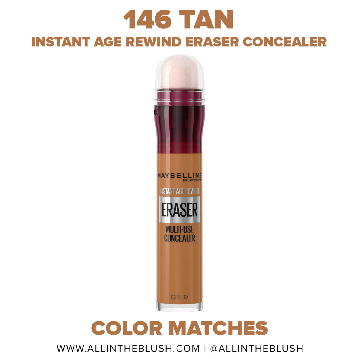 Maybelline 146 Tan Instant Age Rewind Eraser Dark Circle Treatment Concealer Dupes