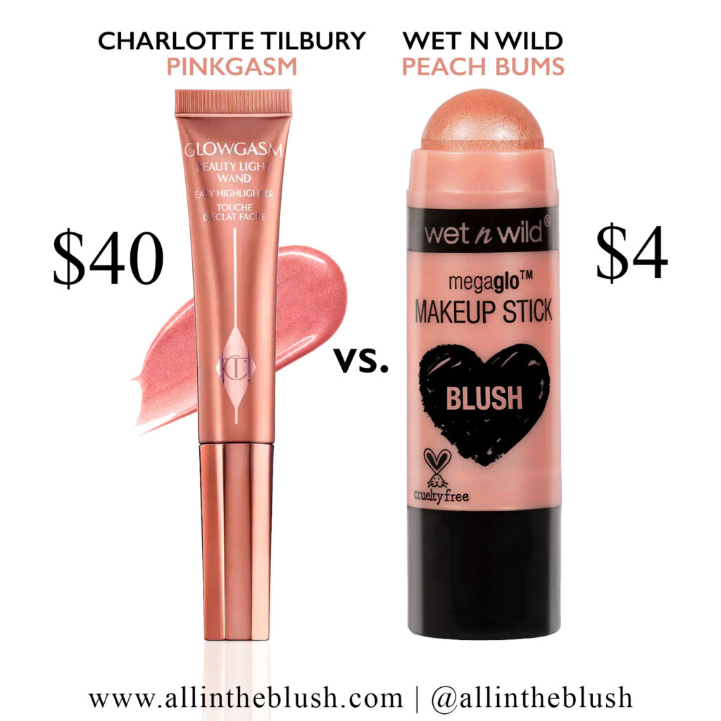 Charlotte Tilbury Pinkgasm Beauty Highlighter Wand Dupes