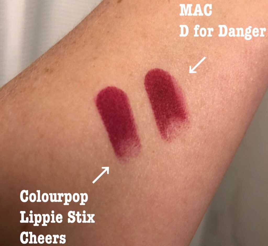 MAC D for Danger Lipstick Dupes